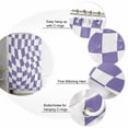 thumbnail image 5 of Hokiten Shower Curtain, Purple White Checkered Fabric Shower Curtains for Bathroom, Modern Irregular Geometric Bath Curtain Waterproof Bathtub Curtains with 12 Hooks, Standard 72" x 72", 5 of 7