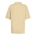 thumbnail image 4 of Dwellite Women's Polo Shirts Cotton Short Sleeve Shirt Buttons Collared Shirts Summer Casual Golf Tops 2026 Beige 3XL, 4 of 5