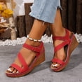 thumbnail image 2 of Aihuaihua Womens Sandals Dressy Wedge Sandals Comfortable 2026 Summer Heels Open Toe Casual Shoes Spring Elegant Ladies Sandal, 2 of 8