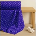 thumbnail image 4 of Soimoi Blue Cotton Voile Fabric Snow Flakes & Star Print Fabric by the Yard 42 Inch Wide, 4 of 7