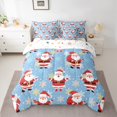 thumbnail image 2 of Manfei Santa Claus 7pcs Bedding Comforter Set,Christmas Snowflakes Queen Bedding Sets Super Cozy,Polka Dots Queen Sheet Sets,Super Cozy Cartoon Room Decor,Reversible, 2 of 8