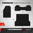 thumbnail image 5 of BDK Car Floor Rubber Mats with Cargo Trunk Floor Mats, All Weather Trimmable Liner, 3 Colors, 5 of 10