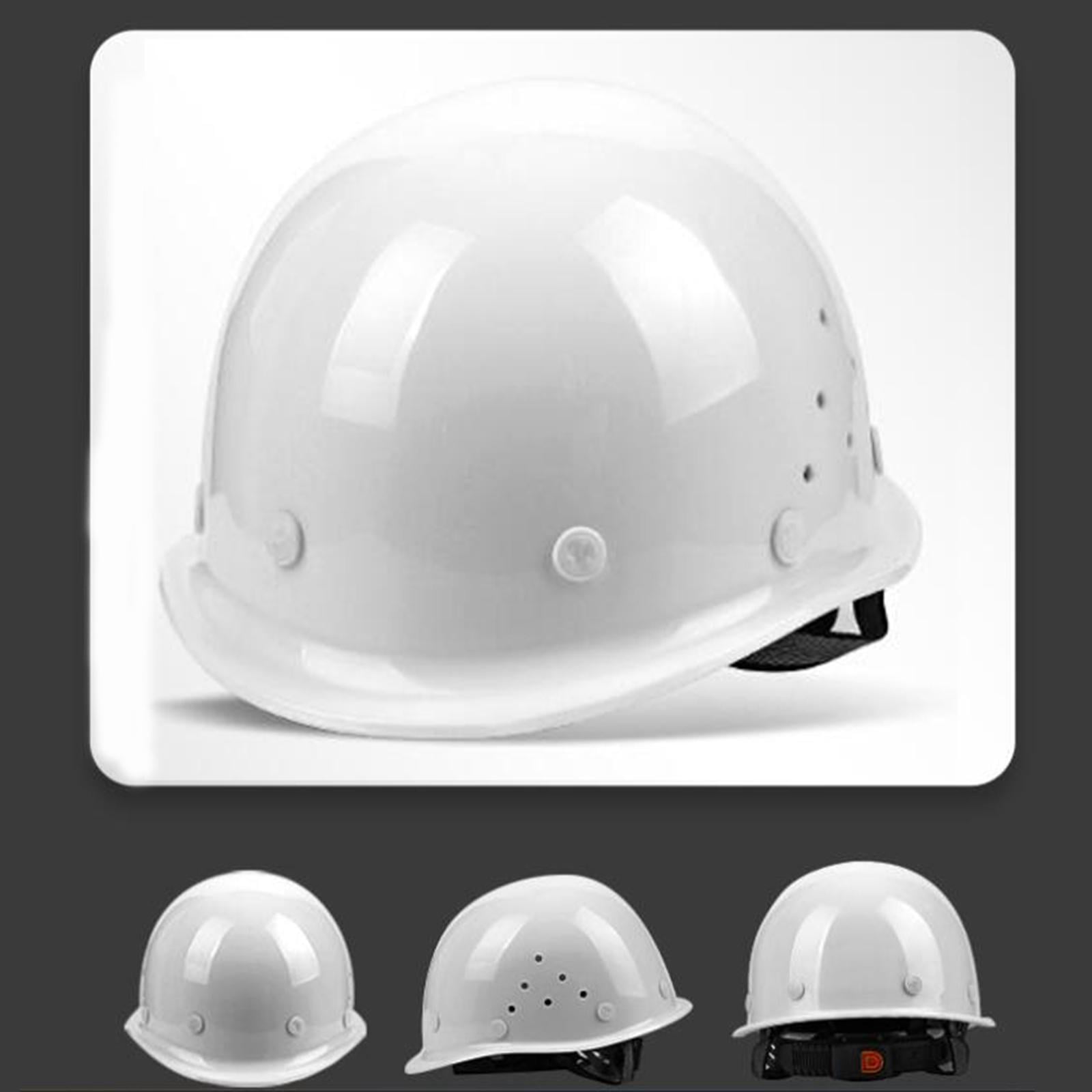 Dualoai Hard Hat High Temperature Resistant Comfortable Comfortable to Wear Headgear White