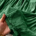thumbnail image 5 of Women's Flowy Maxi Skirt, Solid Color High Waist Elastic Beach Skirt, Loose Casual Long Skirt for Vacation, Summer Outfits and Boho Style,Green,One Size, 5 of 8