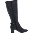 thumbnail image 2 of Charter Club Womens Jaccque Faux Suede Wide Calf Knee-High Boots, 2 of 3