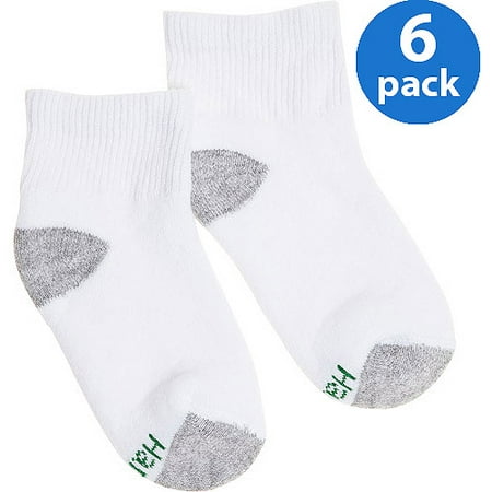 Hanes Boys' Ankle Socks, 6 Pack