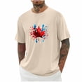 thumbnail image 1 of Tops para hombre, blusas y camisas de cuello redondo y manga corta para hombre, blusas casuales de moda con cuello redondo y manga corta para hombre, blusas de poliéster para hombre, 1 of 5