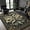 Black, variant on Machine Washable Snake Rug 6x9, Forest Floral Gothic Area Rugs for Living Room Bedroom, Non Slip Low-Pile Thin Black Carpet for Study Room
