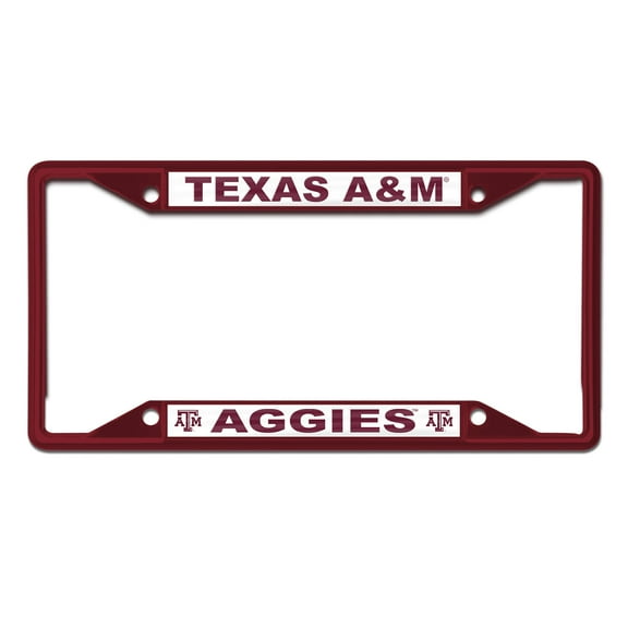 NCAA Texas A&M Team Colored Small Over Small License Plate Frame