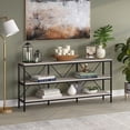 thumbnail image 2 of Evelyn&Zoe Modern Farmhouse 64" Wide Blackened Bronze/Alder White Console Table, 2 of 7