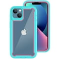 thumbnail image 6 of Xihaiying iPhone 13 Mini, Pro, Pro Max case, Non-Yellowing, Anti-Scratch, Slim pc clear back cover, 2 in 1 Case for iPhone 13,(Blue+Pink), 6 of 8