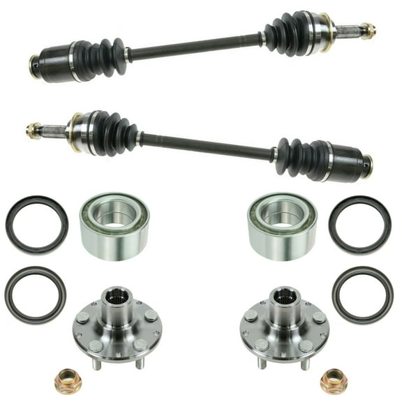 New Front CV Axle Shaft Assembly Wheel Hub Bearing Set 4pc Compatible with Compatible withester Impreza Fits select: 1990-1999 SUBARU LEGACY, 1998-2000 SUBARU FORESTER