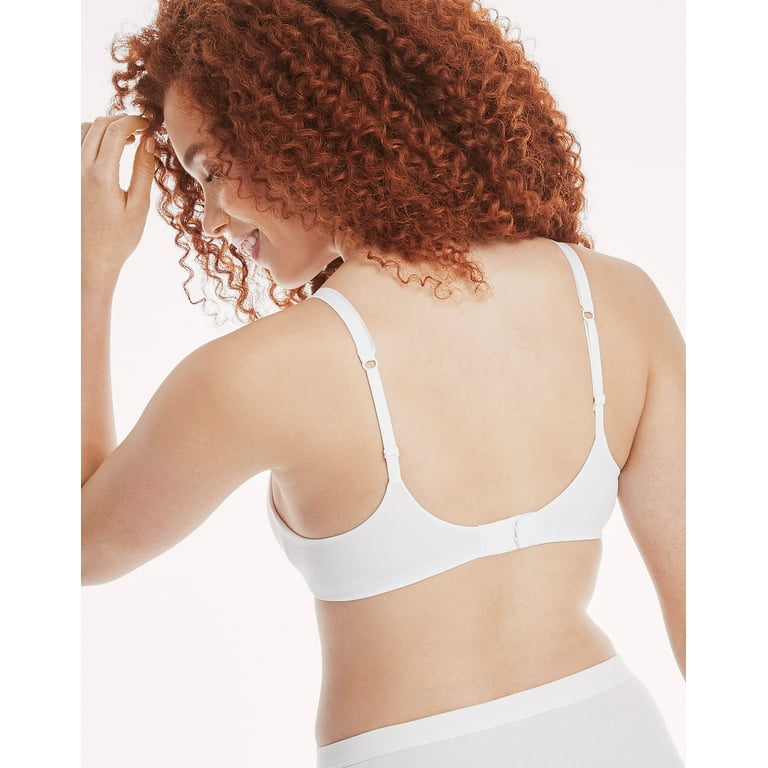 Hanes Ultimate Women's Wireless Bra with T-Shirt Softness White