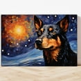 thumbnail image 4 of Australian Kelpie Dog Canvas Van Gogh Starry Night Wall Art Gifts Canvas Wall Art Frame Music Artist Customized Canvas Framed Photo Art Work For The Bedroom(Gifts For Dog Lover ), 4 of 6