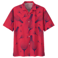 thumbnail image 4 of Camisa hawaiana con estampado de vino colorido para hombre, camisas de manga corta con solapa suelta y estampado 3D, blusas de botones de calle de verano Y2k, 4 of 4
