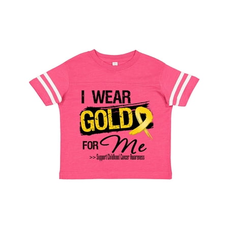 

Inktastic Childhood Cancer Ribbon for Me Gift Toddler Boy or Toddler Girl T-Shirt