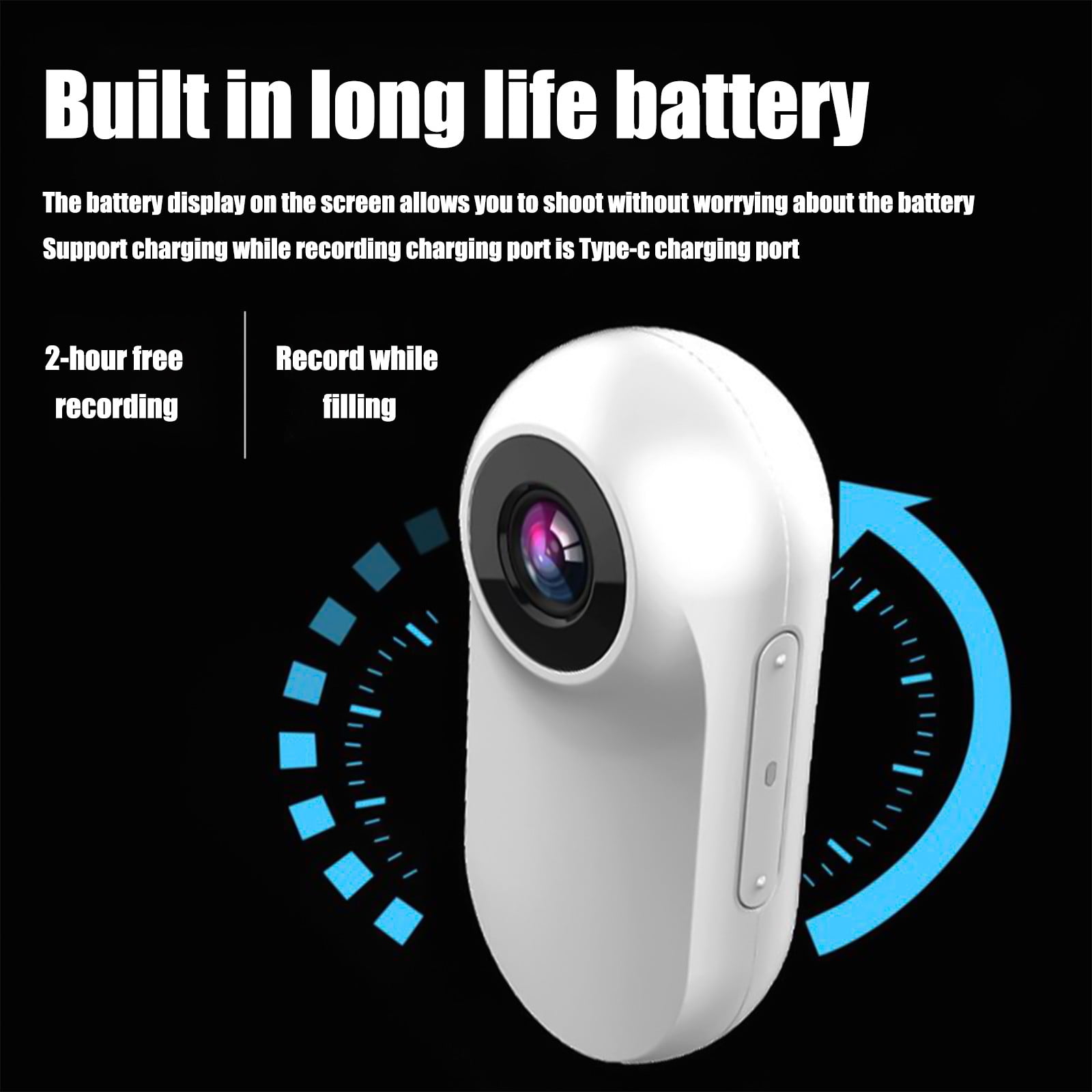 Mini 1080P Sports Camera, Small Thumb Camera with Display, Portable Travel Vlog Camera for Hands-Free Video Recording, Clip-On Selfie Camera for Life Moments