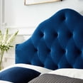 thumbnail image 4 of Diamond Tufted Velvet Headboard in Navy, 4 of 4