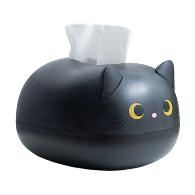 Caja de pañuelos con dispensador de palillos, soporte de papel con forma de gato, ecológico, para organizar el hogar, material reciclable, diseño sostenible, adorable decoración, uso práctico para sa