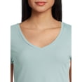 thumbnail image 5 of No Boundaries Juniors V-Neck Rib Tee, 5 of 5