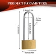 thumbnail image 4 of LNJBABAO 3 Pack Lock Solid Brass 50 mm Padlock with Key for Gates, 4 of 7