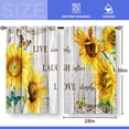 thumbnail image 3 of Sunflower Country Floral Kitchen Curtains - Rustic Vintage Flowers Farmhouse Short Cafe Curtains Retro Butterfly Decor for Living Room Window Drapes 36 Inch Length 2 Panels Set, 3 of 5