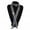 Black White, variant on Men Tie Adjustable Hollow Out Lightweight Performance Party Prom Men Necktie