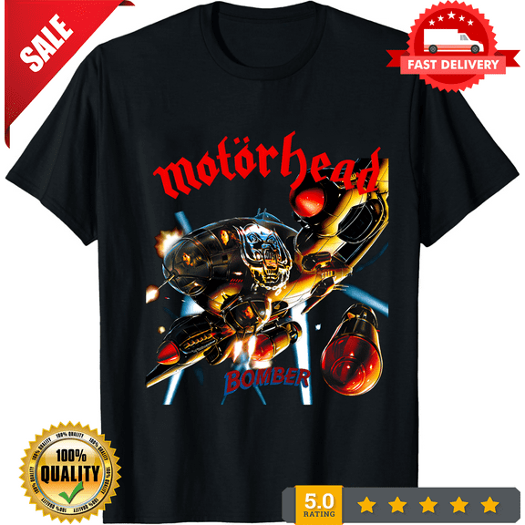 Motorhead Bomber New Black T-Shirt Fullsize, LIMITED EDITION-TH67082