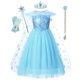 thumbnail image 1 of Disney Frozen Girls Elsa Cosplay Disfraz de Halloween Niños Princesa Vestido con capa Carnaval Fiesta de cumpleaños Ropa de noche 2-10Y2T (Etiqueta 100) Gao Jinjia LED, 1 of 2