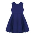 thumbnail image 5 of YONGHS Kids Flower Girl Satin A Line Party Dress Junior Bridesmaid Gown Navy Blue 8, 5 of 5