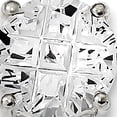 thumbnail image 3 of Primal Silver Sterling Silver 7mm Round Basket Set Cubic Zirconia Stud Earrings, 3 of 5