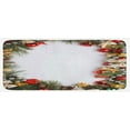 thumbnail image 1 of Christmas Kitchen Mat, Dressed New Year Tree Bedizen Garnished Fir Needles Spruce Yuletide Border Print, Plush Decorative Kitchen Mat with Non Slip Backing, 47" X 19", Multicolor, by Ambesonne, 1 of 1