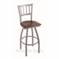 thumbnail image 4 of 410 Jackie 25" Swivel Counter Stool with Anodized Nickel Finish and Natural Oak Seat, 4 of 7