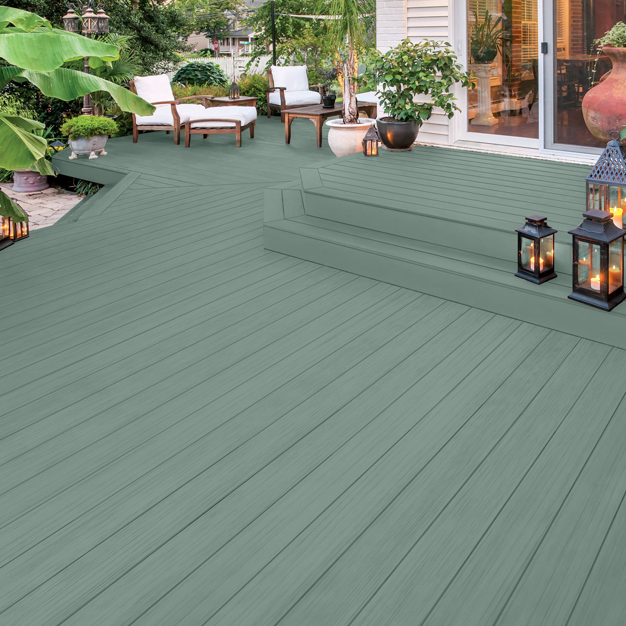 Olympic Maximum 1 GallonSC-1054 Ocean Mist Solid Color Exterior Stain and Sealer in One