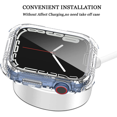 thumbnail image 4 of For Compatible Apple Watch 7 Case 41mm,Anti-Scratch Bling Bumper Protector Case Apple Watch Series 7 41mm Case with Screen Protector Hard PC Protective Case for Apple Watch 7 Case 41mm Women（transparent）, 4 of 5