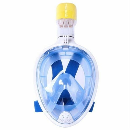 Freewell Full-Face Kids Snorkeling Mask with GoPro Action Camera Mount, X-Small, Blue