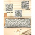 thumbnail image 6 of Spring Flowers Body Pillow Cover, Pillowcase Protectors with Zipper, Breathable Decorative Throw Pillow Case Cover, Farmhouse Sage Green Pastoral Floral Leaf Pillow Shams for Couch Sofa 20x54Inch, 6 of 8