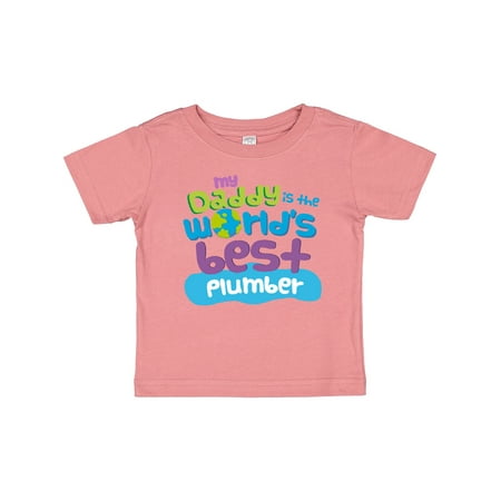 

Inktastic My Daddy is the World’s Best Plumber Boys or Girls Baby T-Shirt