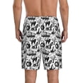 thumbnail image 2 of Yiaed Black White Halloween for Men's Soft Sleep Pajama Short Lounging Pajama Shorts-4X-Large, 2 of 8