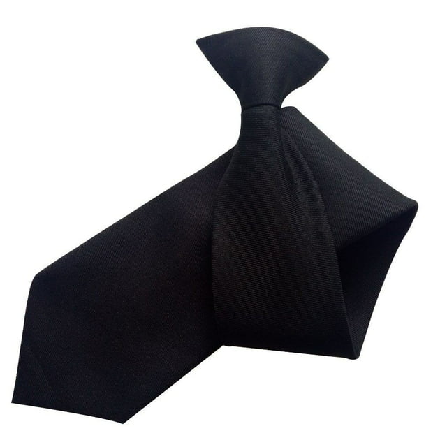 Men Suit Tie Father Gift Adjustable Doorman Uniform Wedding Engagement Necktie Funeral Casual Graduation Party Accessory 2PCS Black