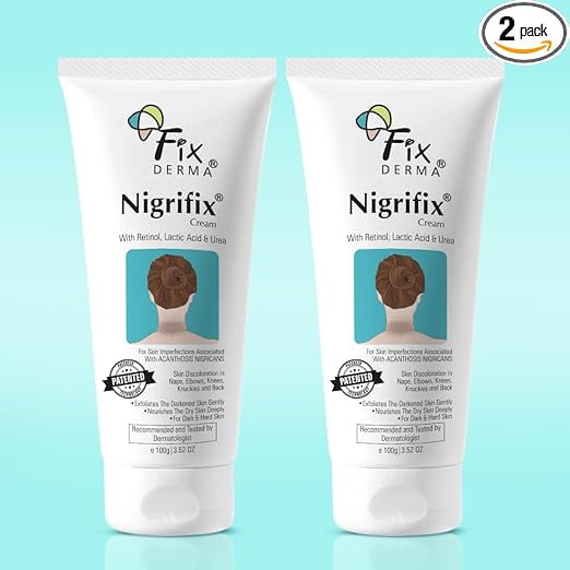 Fixderma Nigrifix Cream for Acanthosis Nigricans with Lactic Acid For Body Parts like Neck, Ankles, Knuckles, Armpits, Thighs & Elbows | Exfoliant 100 g (Pack of 2)