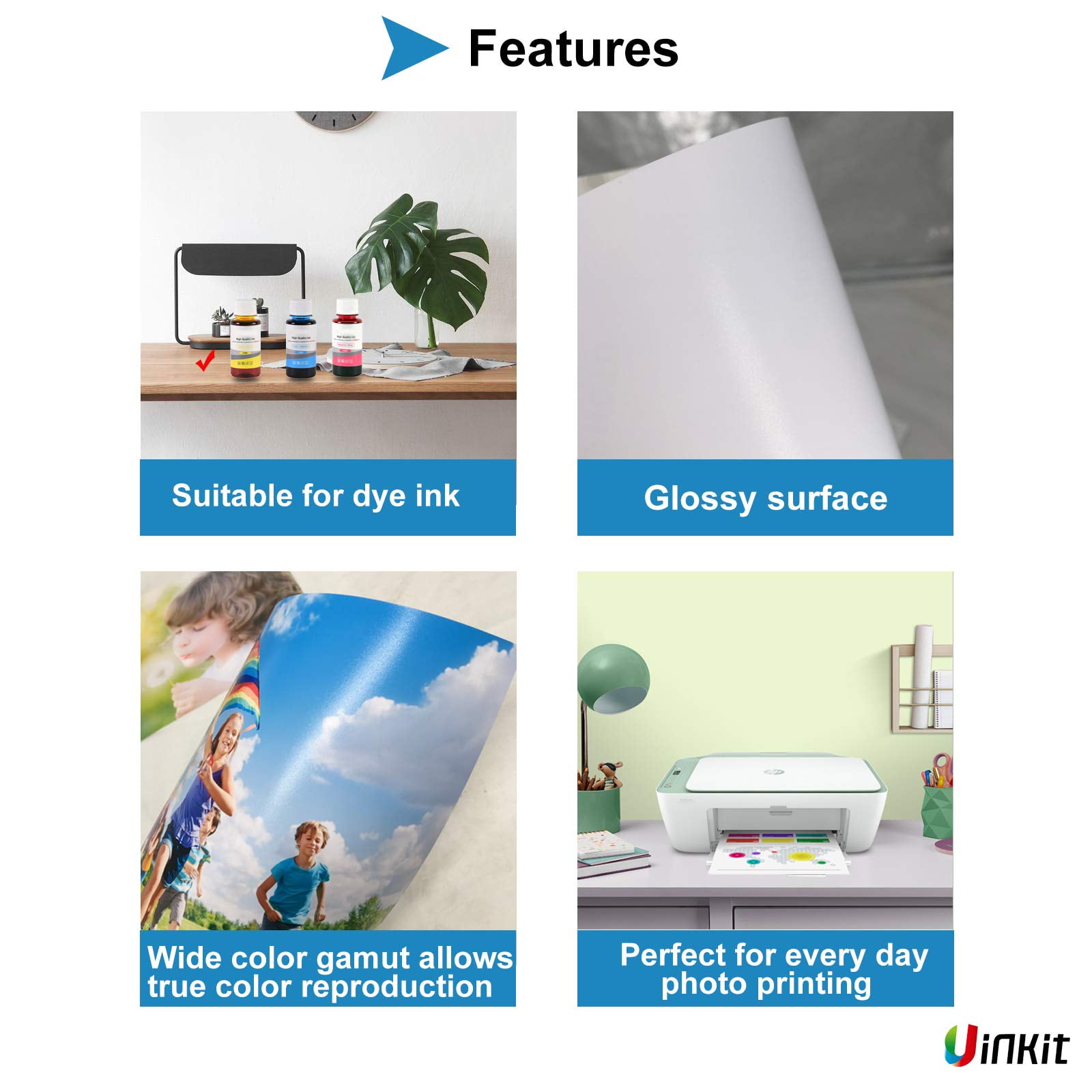 LD Premium Glossy Inkjet Photo Paper 100 Sheet Pack, Resin Coated -  123inkjets