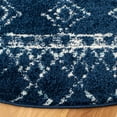 thumbnail image 4 of SAFAVIEH Tulum Coriander Moroccan Geometric Area Rug, 3' x 3' Round, Navy/Ivory, 4 of 8