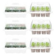 thumbnail image 2 of Kit de Démarrage de Semis en Plastique à 12 Trous, Plateau de Démarrage de Semis avec Sortie d'Air Réglable, Ensemble Multifonction de Propagateur de Semences avec 2 Pcs d'Outils de Repiquage et 20 Pcs d'Étiquettes Blanches pour Légumes, 2 of 11