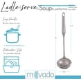 thumbnail image 6 of Millvado 15'' Solid Stainless Steel Soup Ladle Serving Spoon, 6 of 7
