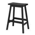 thumbnail image 3 of Ktaxon Saddle Seat 24" Bar Stools 2 Set, Set of 2 Counter Height Barstools Solid Wood Dining Room Kitchen Pub Chair,Black, 3 of 7