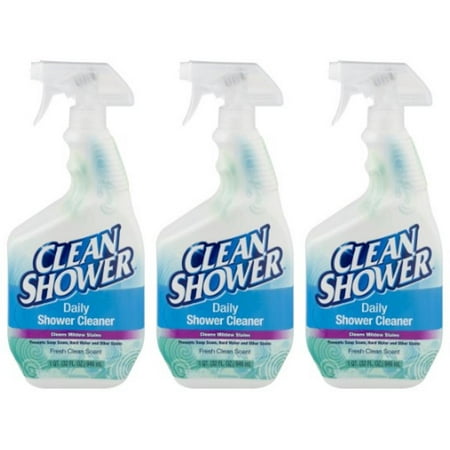 (3 Pack) Clean Shower Fresh Clean Scent Daily Shower Cleaner, 1 (Best Fiberglass Shower Cleaner)
