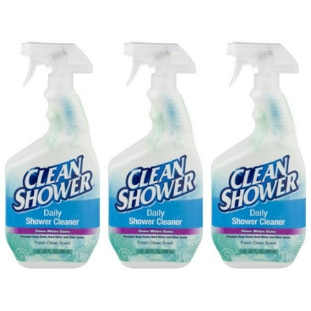 Shower Cleaner Starter - (3 Pack) Clean Shower Fresh Clean Scent Daily Shower Cleaner, 1 qt