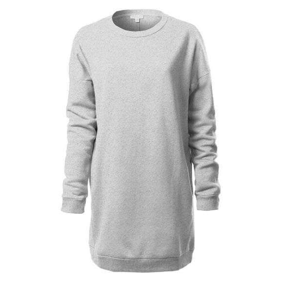 Made by Olivia Women's Casual Oversized Loose Fit Crew Neck Fleece Pullover Tunic Sweatshirts with Pockets S~3X