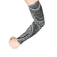 thumbnail image 5 of WIRESTER 1 Pair Arm Sleeves Sun UV Protection Cover With Thumb Holes For Women & Men, Suitable For Cycling, Gardening, Driving, Fishing, Golfing, Hiking - Black White Aztec Pattern, 5 of 6